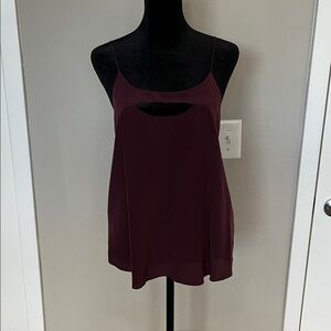 RORY BECA -  100% Silk Camisole Top - Burgundy